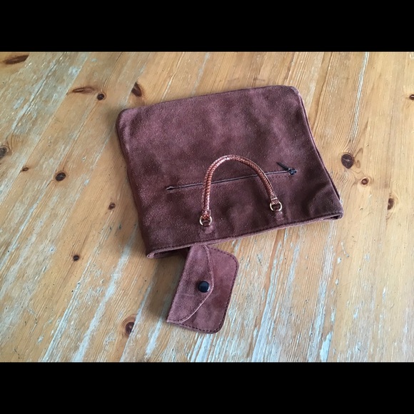 VINTAGE MARCEL COGNAC SUEDE & SNAKESKIN PURSE - Picture 8 of 8